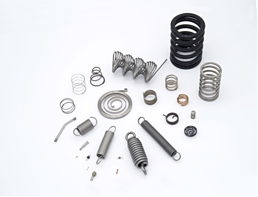 Several different types of metal springs